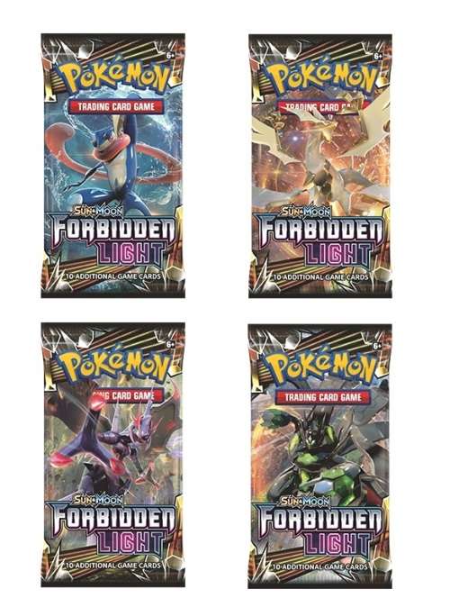 100 x random commons and uncommons Pokemon TCG Sun and Moon Forbidden Light