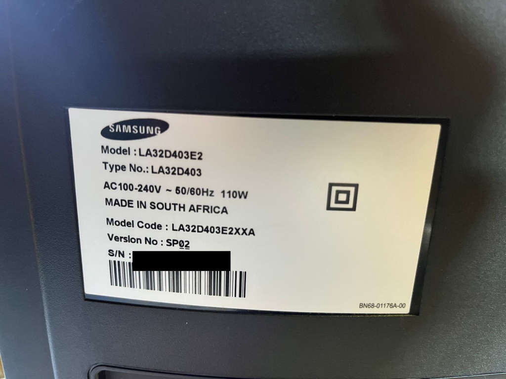 ** USED ** Samsung 32` LCD HDR TV