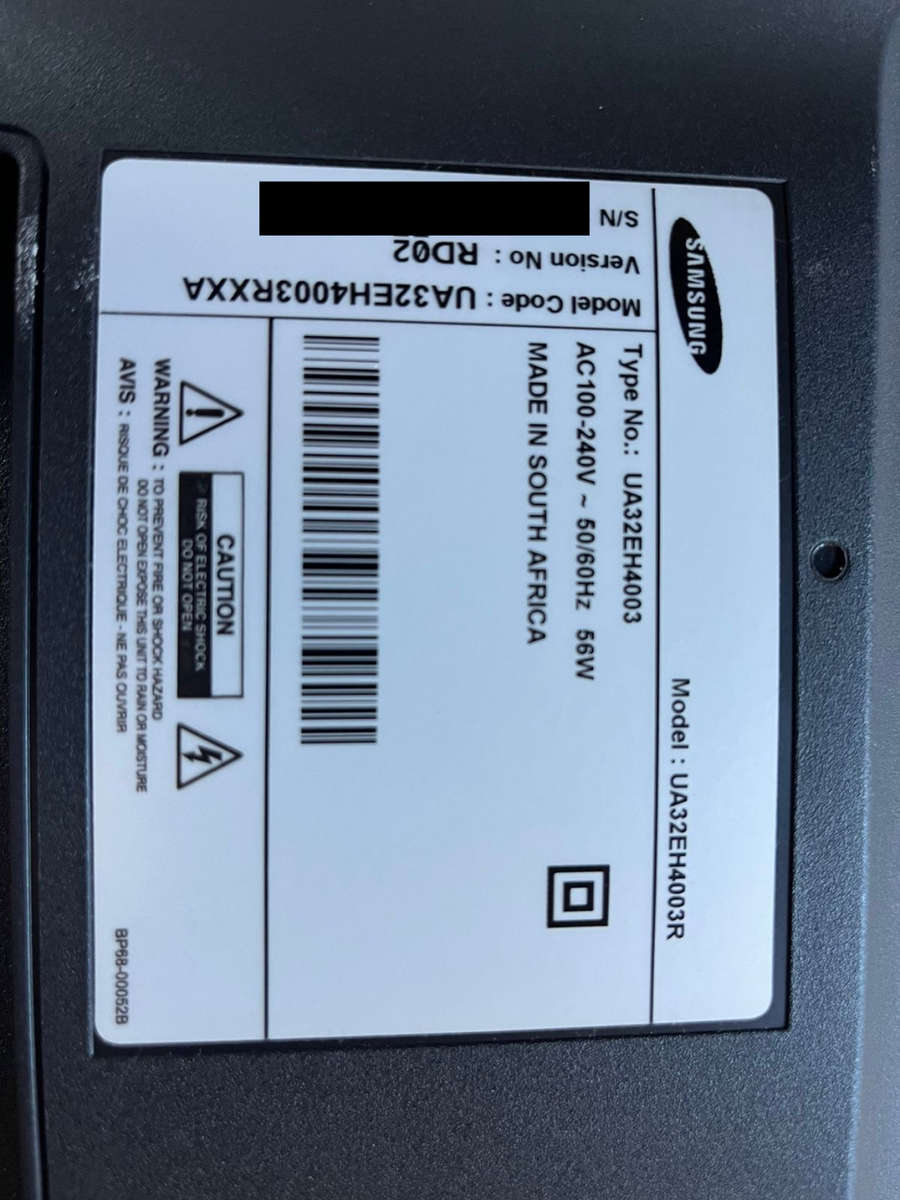 ** USED ** Samsung 32` Wide LED HDR TV UA32EH4003R (No Base stand)