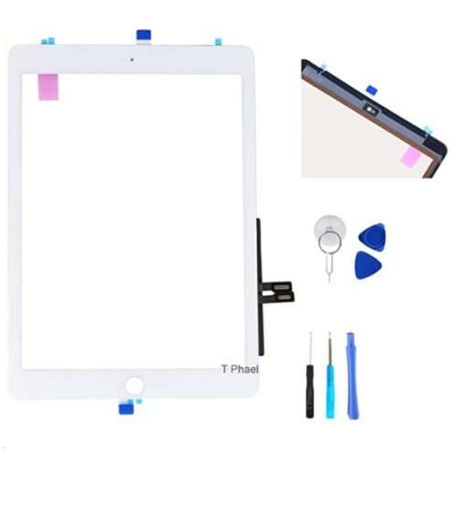 White Digitizer Repair Kit for iPad 9.7` 2018 iPad 6th Gen touch screen replacement kit + tools