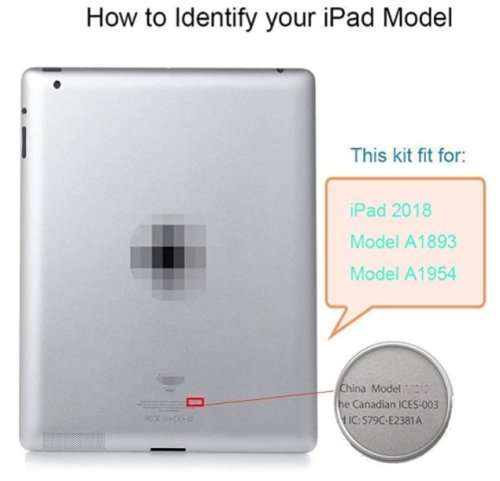 White Digitizer Repair Kit for iPad 9.7` 2018 iPad 6th Gen touch screen replacement kit + tools