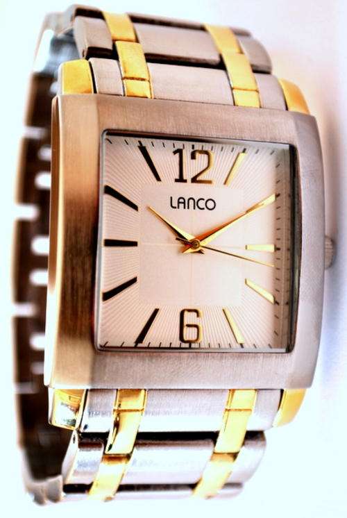 Brand New Lanco Two Tone Stainless Steel Mens Watch 14648495 Sophisticated and Masculine