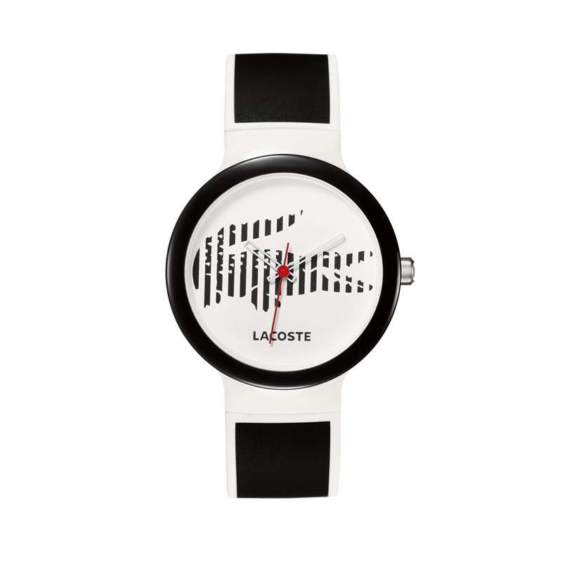 *BRAND NEW*Unisex Lacoste Goa Black and White Polyurethane Watch 2010567*Fun and Unique*
