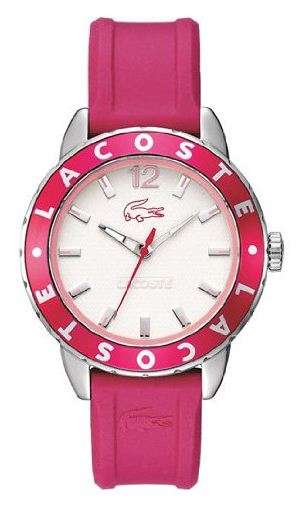 *BRAND NEW*Lacoste Rio White Dial Pink Rubber Ladies Watch 2000659*Fun and Unique*