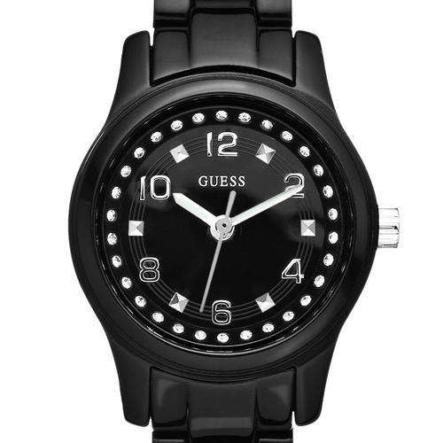 *Brand New* Guess Ladies Petite Black Ceramic Watch with Swarovski Crystals W65022L2 *Stunning*