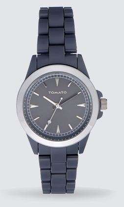 BRAND NEW TOMATO FREEDOM DARK GREY WATCH  GLOW IN THE DARK MARKERS T664119 *TRENDY*