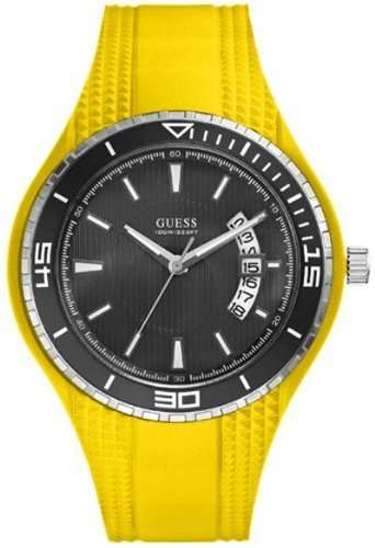BRAND NEW GENUINE Guess  Gents Sport  Yellow Silicone Strap Watch with Date W95143G5