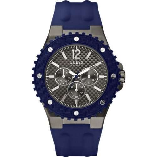 BRAND NEW Guess Gents Navy Blue Silicon Chronograph Watch*Stylish and Trendy*