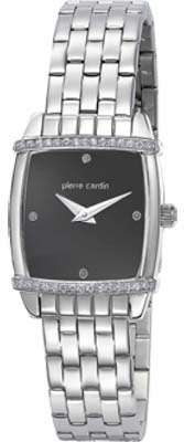 *Brand New*Pierre Cardin Ladies Stainless Steel Watch with Square Dial and Crystals *Classy Watch*