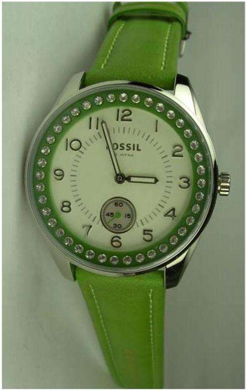 BRAND NEW Fossil AM4190 Womens watch with green leather strap