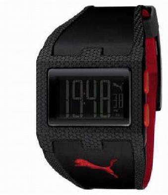 BRAND NEW Puma Black/ Red Rubber Strap Chronograph Digital Watch PU910361002 **FUNKY & SPORTY**