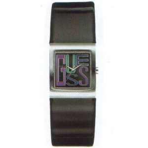 BRAND NEW LADIES GUESS Black Patent leather with multi coloured logo **STUNNING MODEL**
