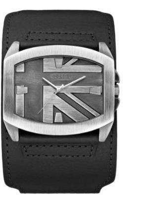 BRAND NEW GUESS Gents Black Cuff Leather Watch  W90032G1 **Trendy and Fashionable**