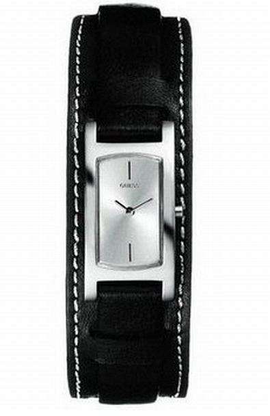 BRAND NEW Guess Ladies  watch black leather, cuff style strap silver dial**STUNNING MODEL**