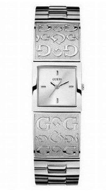 BRAND NEW Ladies GUESS Mixed 'G'  Silver Stainless Steel  Bracelet Watch Square  ** W10212L1**