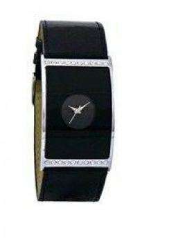 BRAND NEW TOMATO LADIES BLACK GLOSSY RECTANGULAR DIAL WITH STONES T563082**STUNNING MODEL**