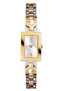 BRAND NEW GUESS Ladies  Elegant Two Tone Stainless Steel Gold and Silver bracelet watch I75553L1