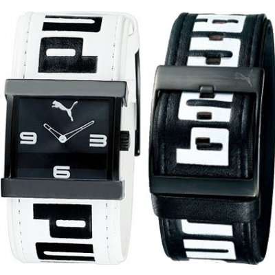 BRAND NEW PUMA Ladies Sport lifestyle Collection Swap Interchangeable Leather Band Black and White
