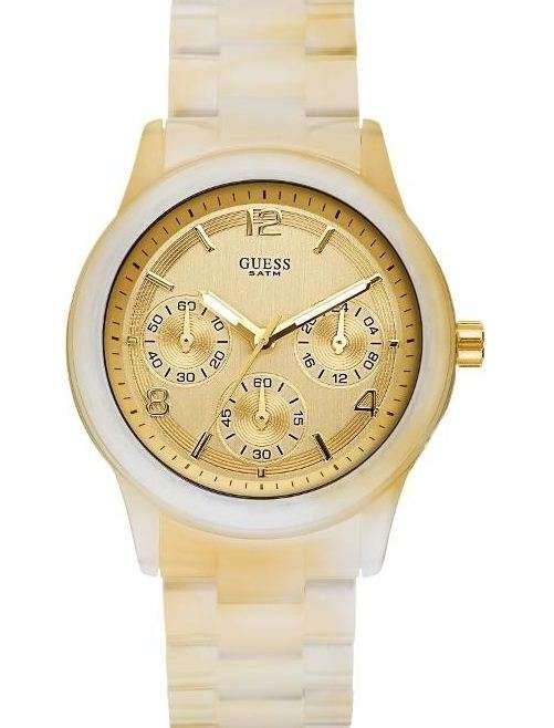 BRAND NEW GUESS Ladies Mini Spectrum Cream Marble and Gold Watch W13572L2 *STUNNING MODEL*
