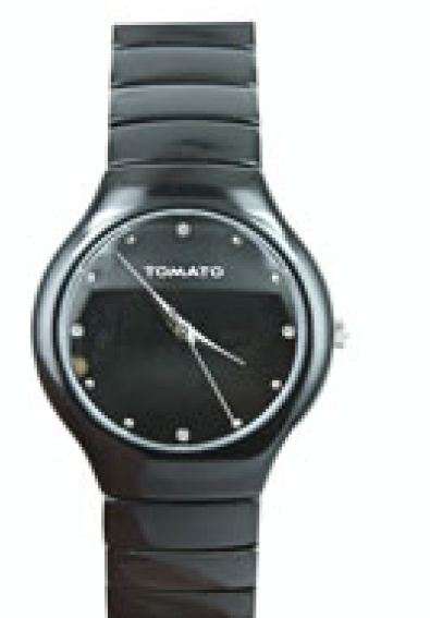 BRAND NEW TOMATO LADIES BLACK IP WATCH ROUND BLACK DIAL WITH STONES T639113 **BEAUTIFUL WATCH**