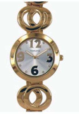 BRAND NEW TOMATO LADIES GOLD BRACELET WATCH SILVER DIAL T768103 *BEAUTIFUL WATCH**