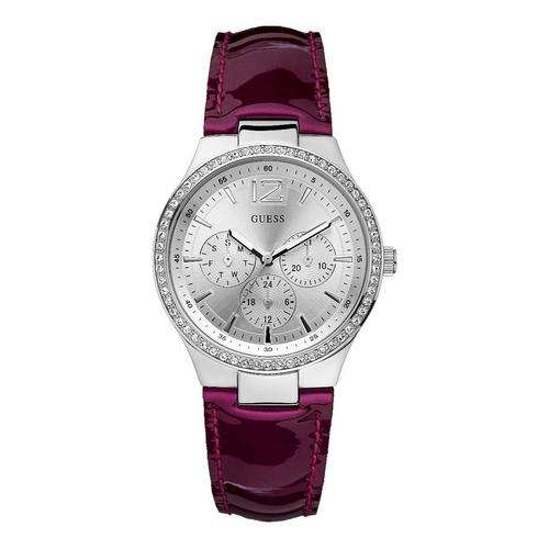 BRAND NEW GUESS Ladies Balcony Fuschia Patent Leather  Strap Watch W11586L2