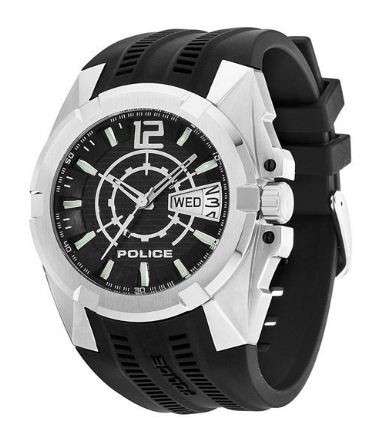 BRAND NEW POLICE  Men's Radical Silver Dial Steel Watch Date Function PL-12154JS/02 *STUNNING MODEL*