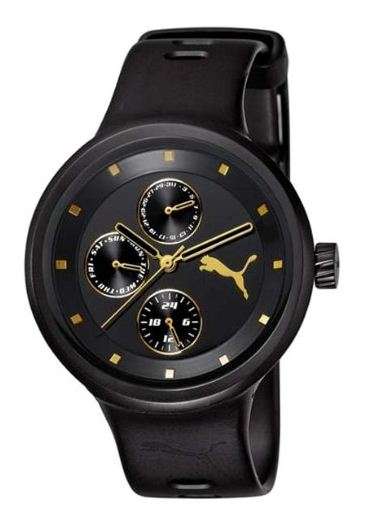 BRAND NEW  PUMA  Slick Multifunction Black  Gold Watch Second Hand Luminous PU910412003**STUNNING**