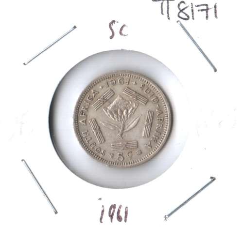 1961 silver 5c