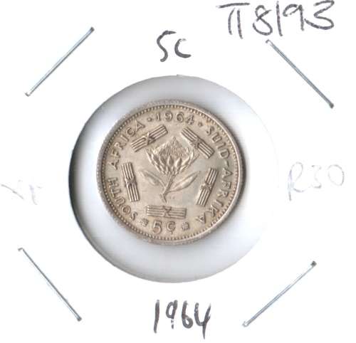 1964 silver 5c