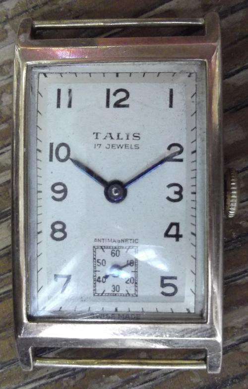 Antique Womans Talis 9ct gold manual wind watch - needs service, runs then stops
