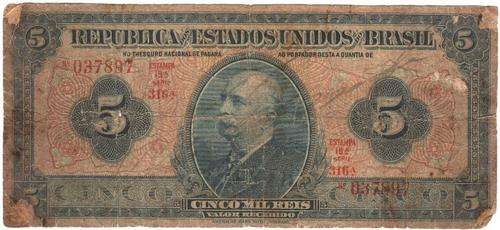 Brazil 5 Mils Reis 1925 - as per scan