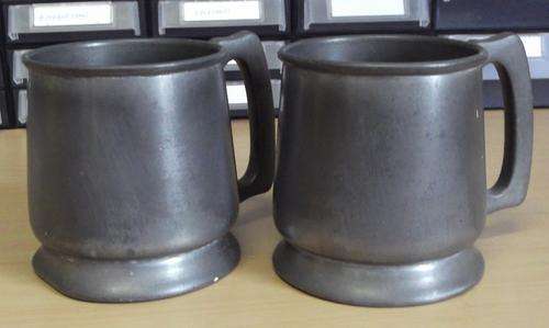 Pair of Argent Pewter beer mugs - made in England - as per photos