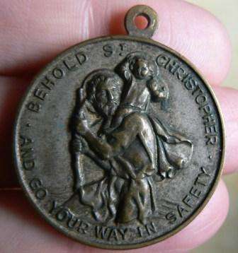 Vintage St Christopher pendant, made in Italy