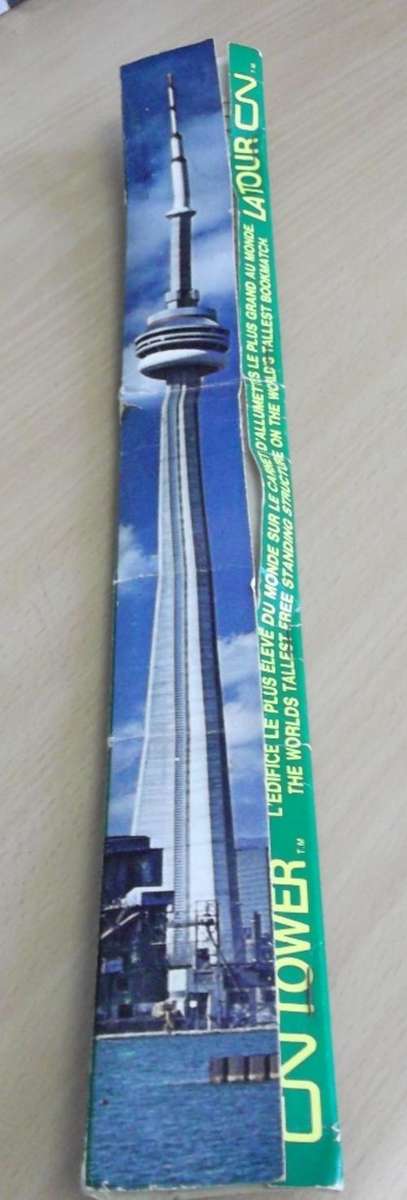 World's longest matchbook - CN Tower Toronto - matches unused, some damage to paper