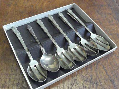 Apostles spoon and fork set - one fork missing