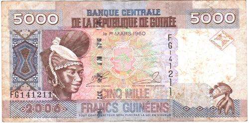 Guinea 5000 Francs 2006 P.41 - as per scans