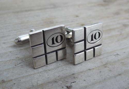 Vintage cufflinks *Number 10* for a flyhalf in Rugby
