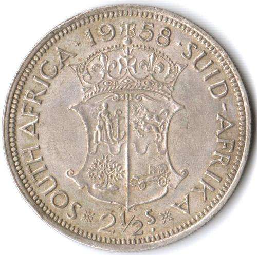 SA Union 2'6 (Half Crown) 1958 - excellent detail on reverse