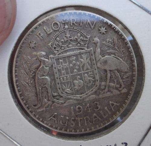 Australia 2 Shillings(Florin) 1943S, silver - as per photos