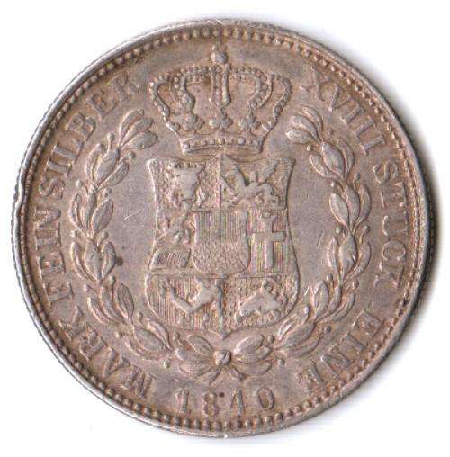 1840 Mecklenburg-Schwerin 2/3 Thaler silver, rare