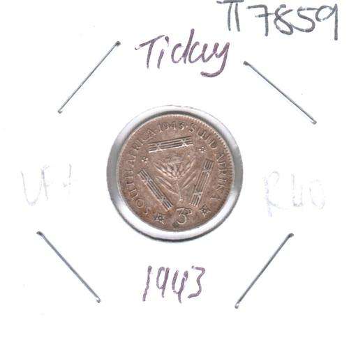 1943 SA Union silver 3 pence (tickey)