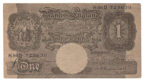 WW2 German propaganda 1 Pound Bank of England note dropped over North Africa - excellent condition