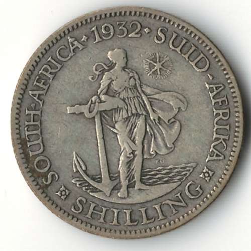 1932 SA Union 1 Shilling *silver