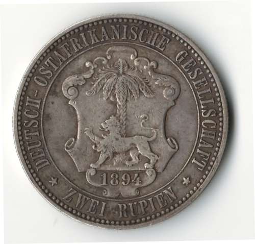 1894 German East Africa 2 Rupies *rarest GEA coin