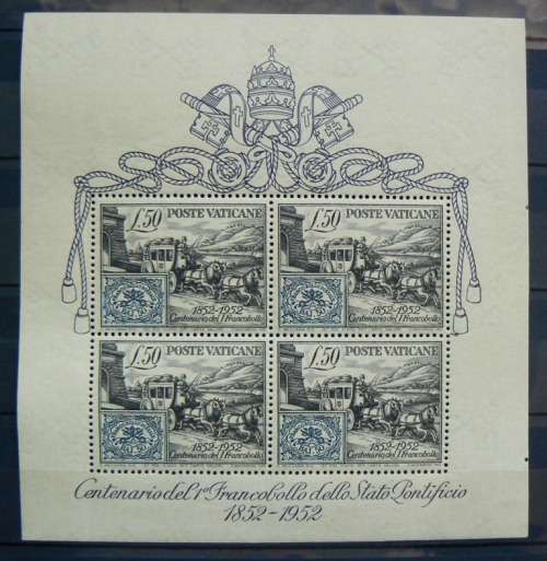 1952 Vatican souvenir sheet CV $140 MNH