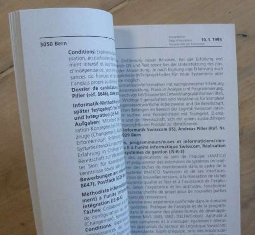 Switzerland 1997 special last day cancellation on the last Post, Telephone & Telegraph Gazette