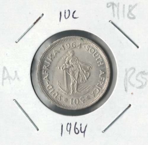 1964 silver 10 cent