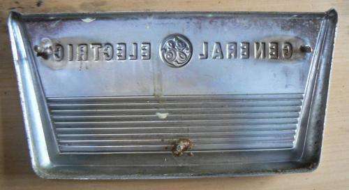 Vintage chrome General Electric refrigerator emblem
