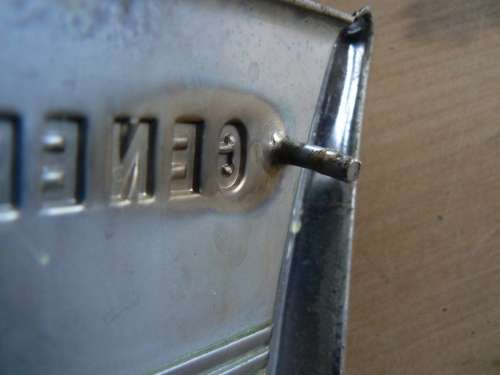 Vintage chrome General Electric refrigerator emblem